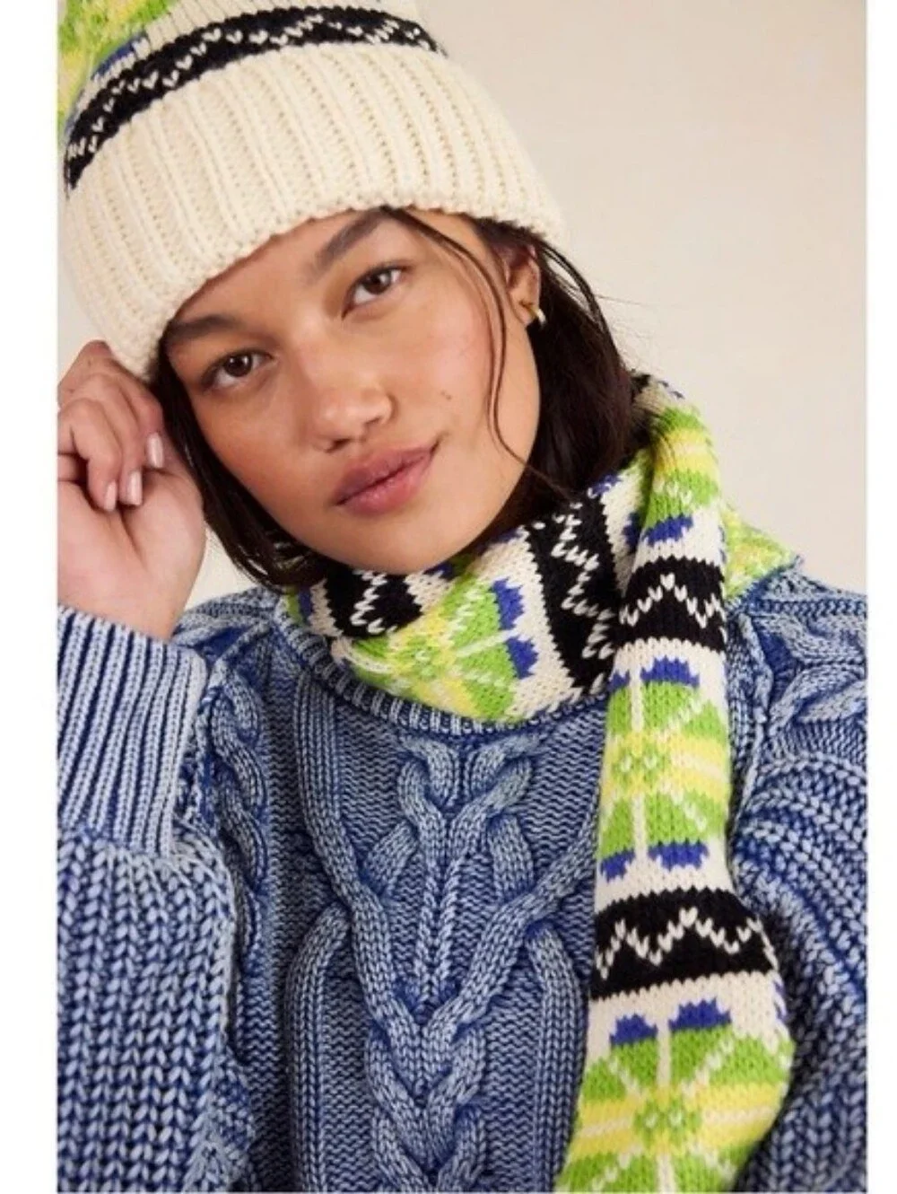FP Northern Lights Fair Isle Hat And Scarf